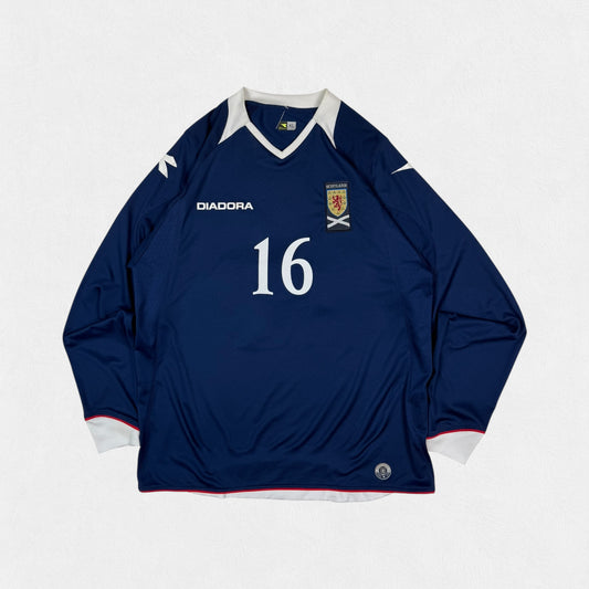 Vintage Scotland 2008/09 Diadora l/s football shirt (XL)