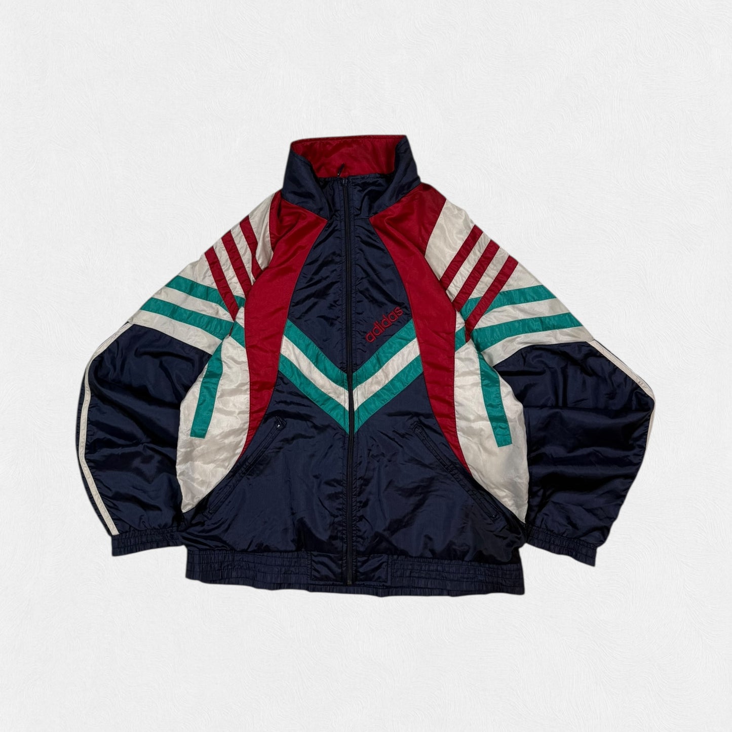 Vintage 90s Adidas Originals colour block track jacket (M)