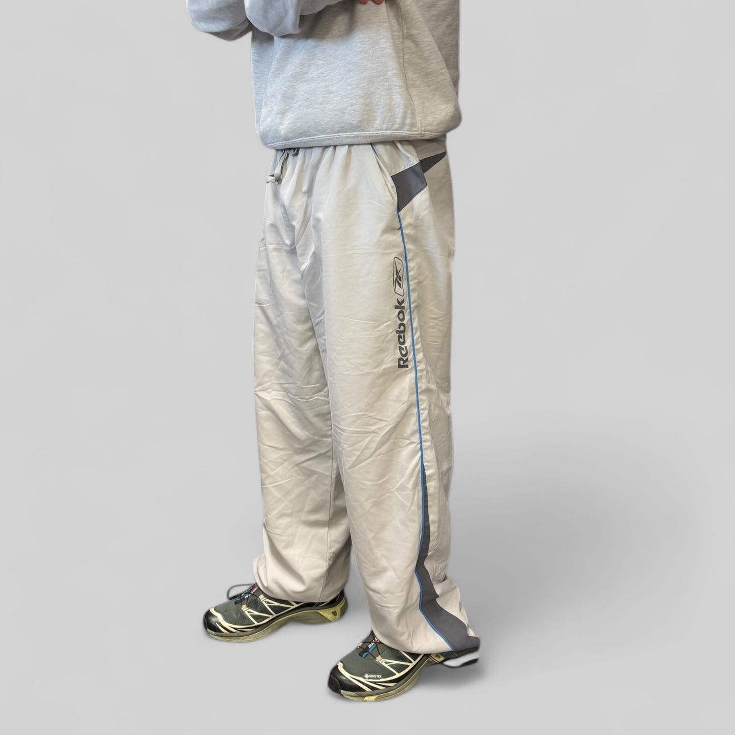 Vintage Reebok spell out baggy track pants (XL)