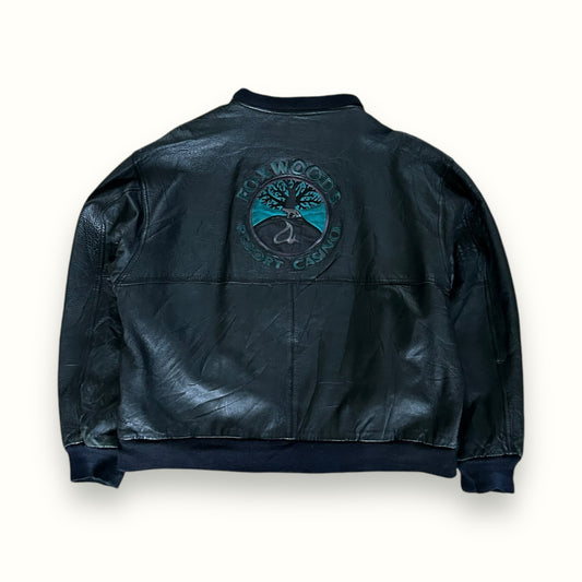 Vintage Foxwoods resort & casino reversible leather jacket (XXL)