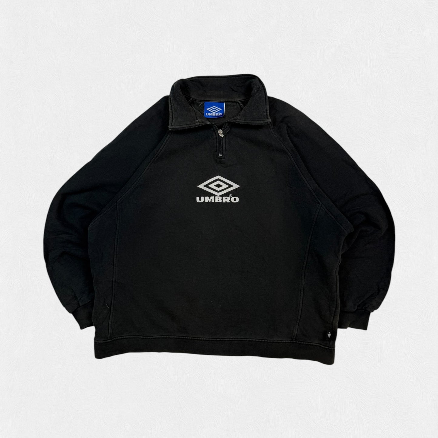 Vintage 90s Umbro centre logo quarter zip sweatshirt (XL)