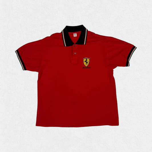 Vintage Ferrari F1 racing polo shirt (XL)