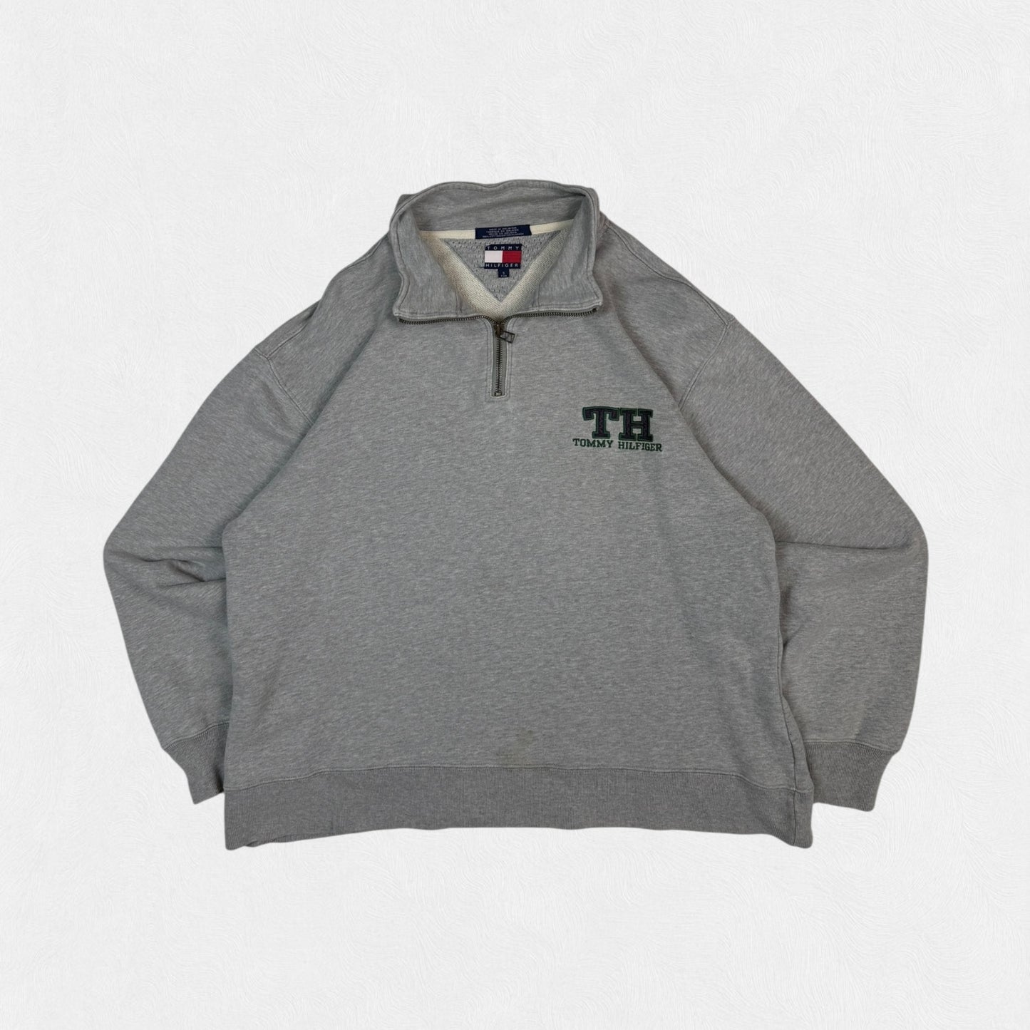 Vintage 90s Tommy Hilfiger quarter zip sweatshirt (S)