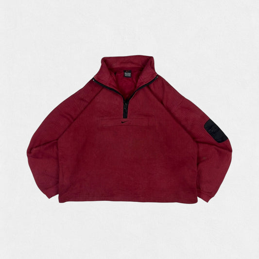 Vintage 90s Nike centre swoosh quarter zip sweatshirt (L)