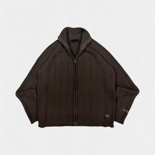 Vintage O'neill full zip knit sweater (L)