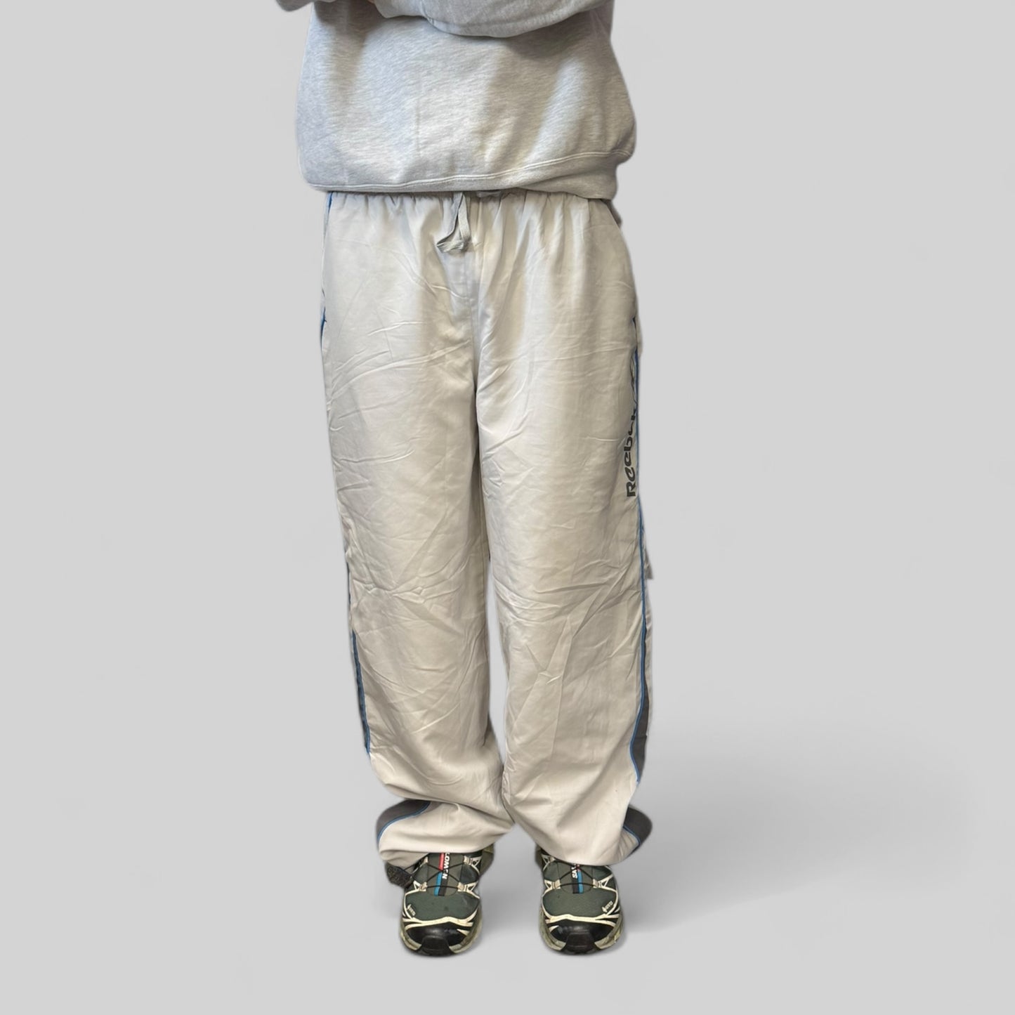 Vintage Reebok spell out baggy track pants (XL)