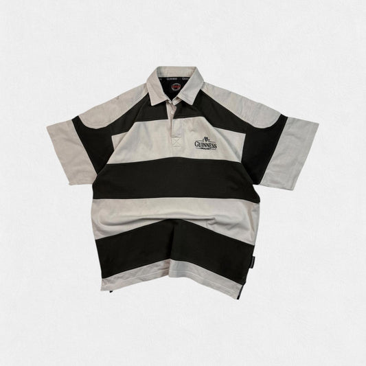 Vintage Y2K Guinness striped rugby shirt (L)