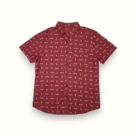 Coca cola all over print shirt (M)