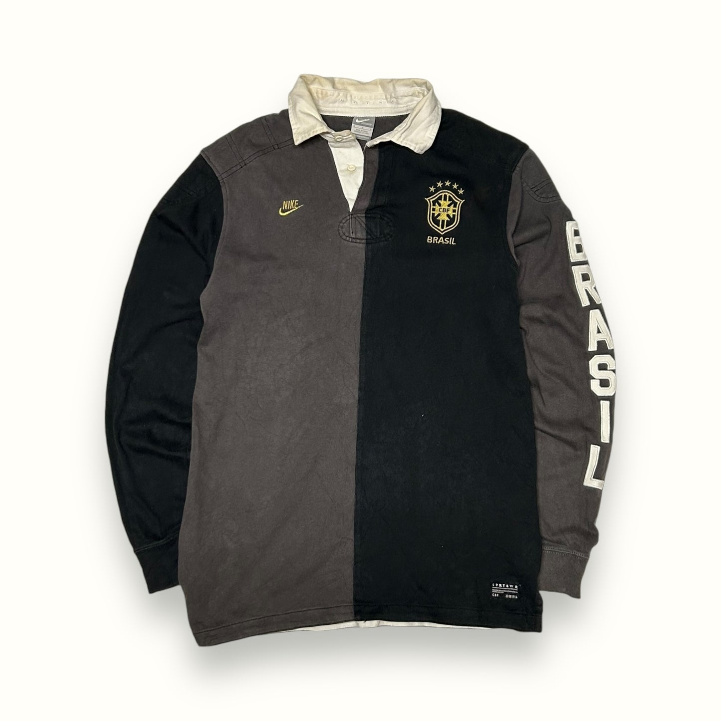 Brazil Nike 2011 long sleeve polo shirt (M)