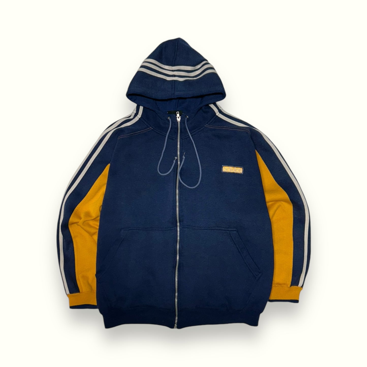 Vintage 90s Adidas full zip hoodie (L)