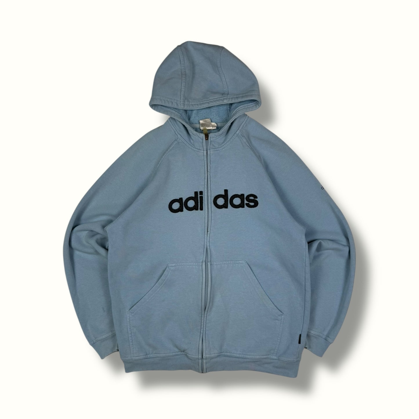 Vintage Adidas spell out full zip hoodie (M)