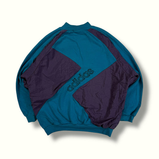 Vintage 90s Adidas colour block sweatshirt (XL)