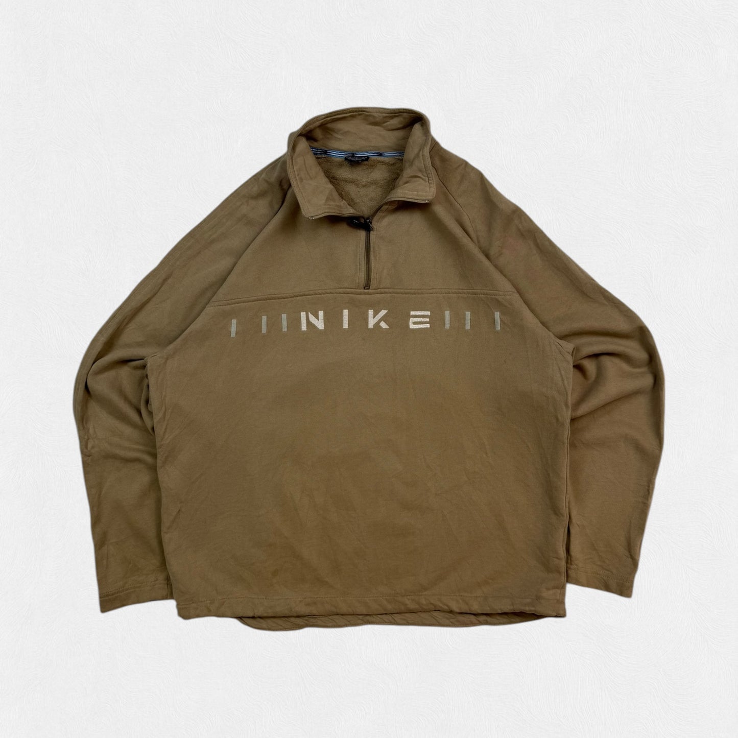 Vintage 90s Nike spell out quarter zip sweatshirt (M)