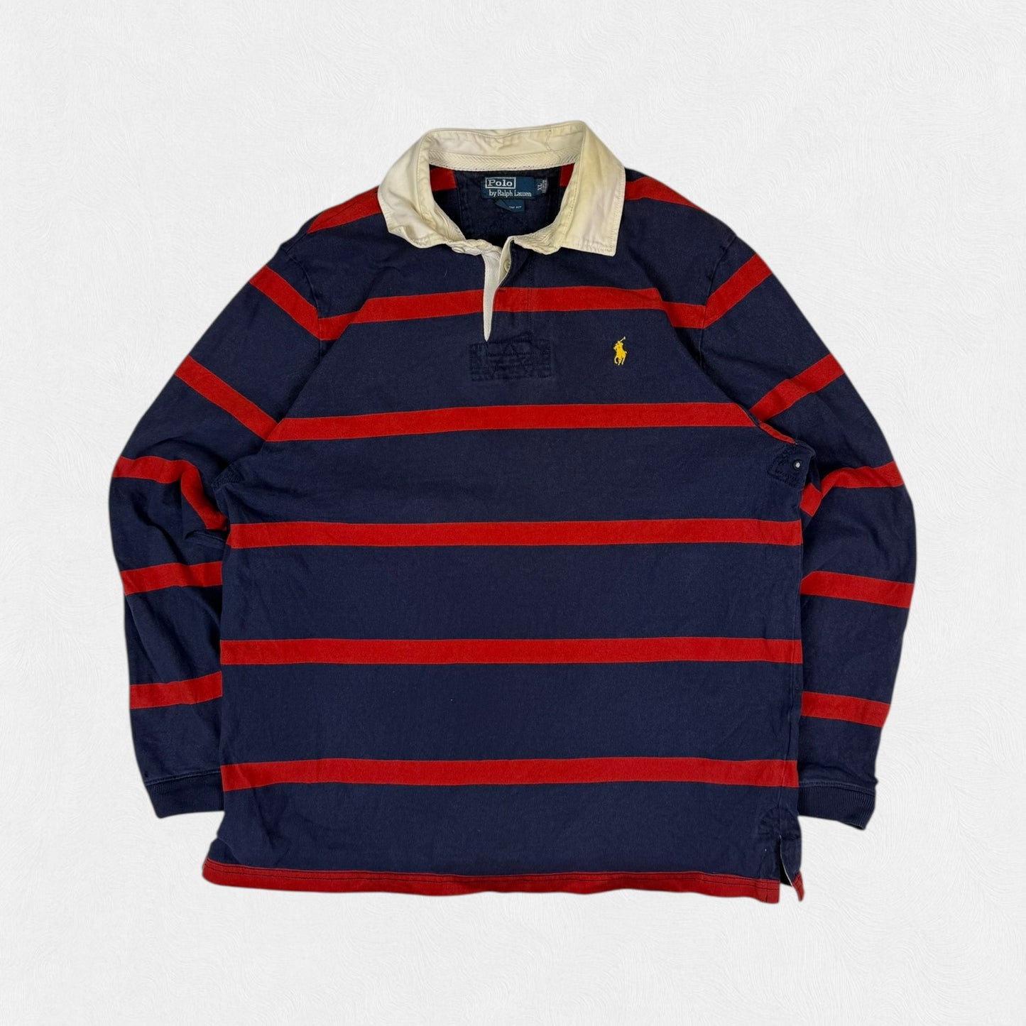 Vintage 90s Polo Ralph Lauren striped rugby polo (XL)