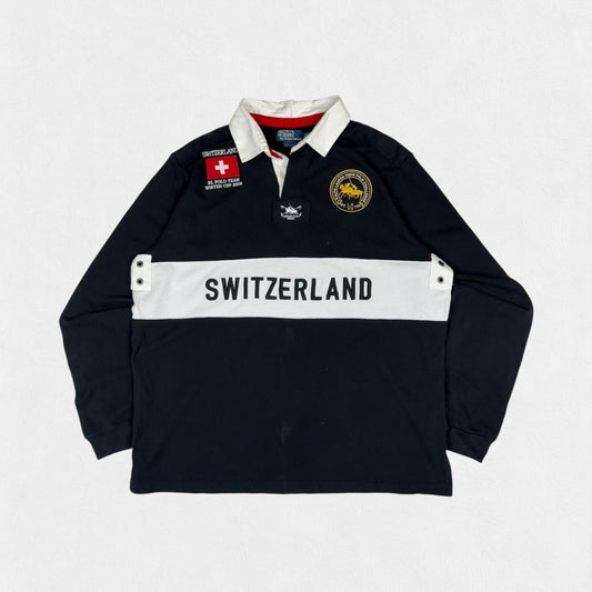 Vintage Polo Ralph Lauren Switzerland winter cup rugby polo shirt (XXL)