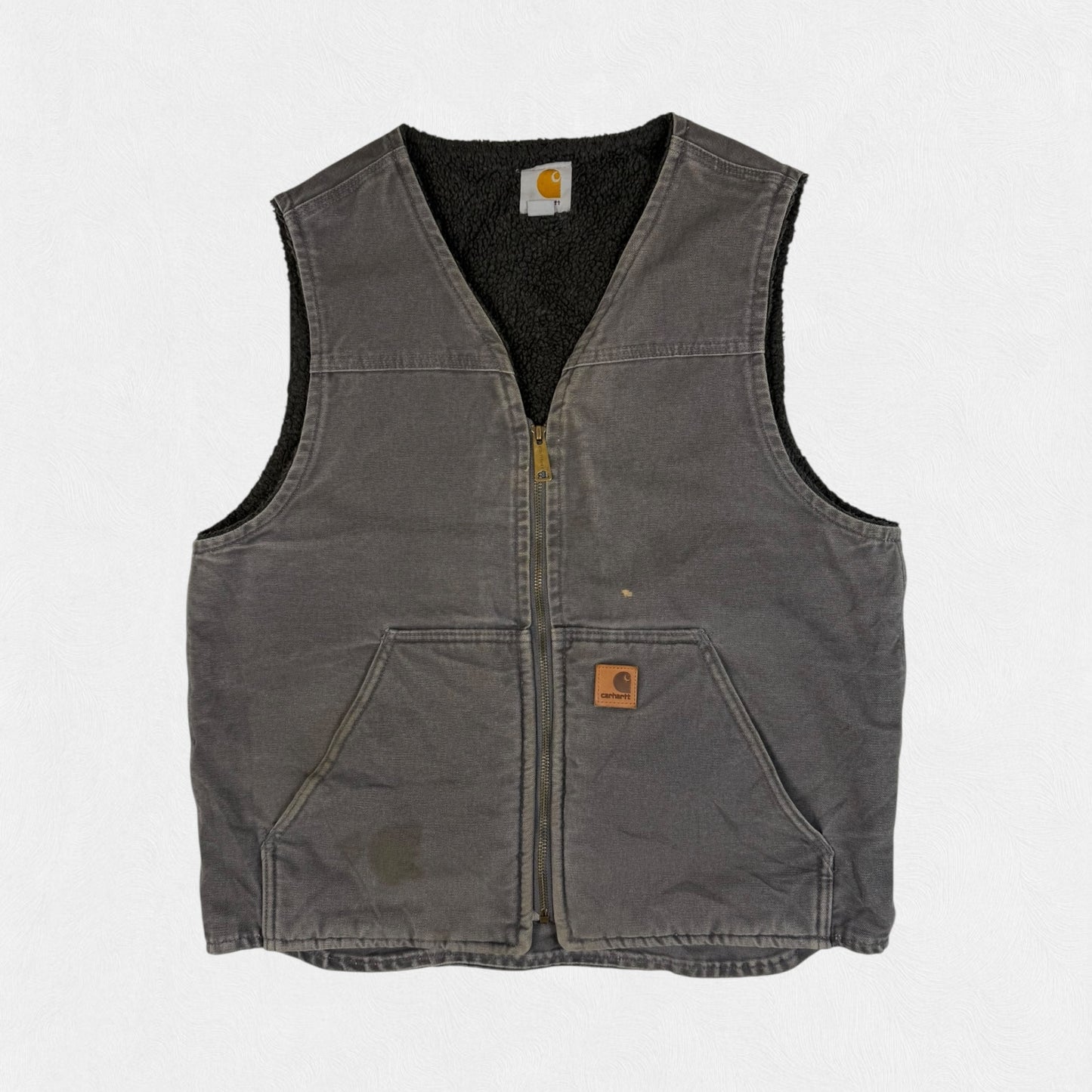 Carhartt duck canvas fleece lined vest (M)