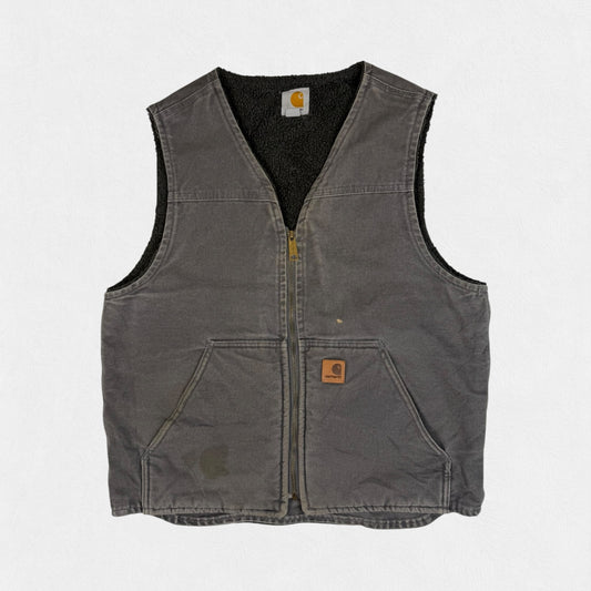 Carhartt duck canvas fleece lined vest (M)