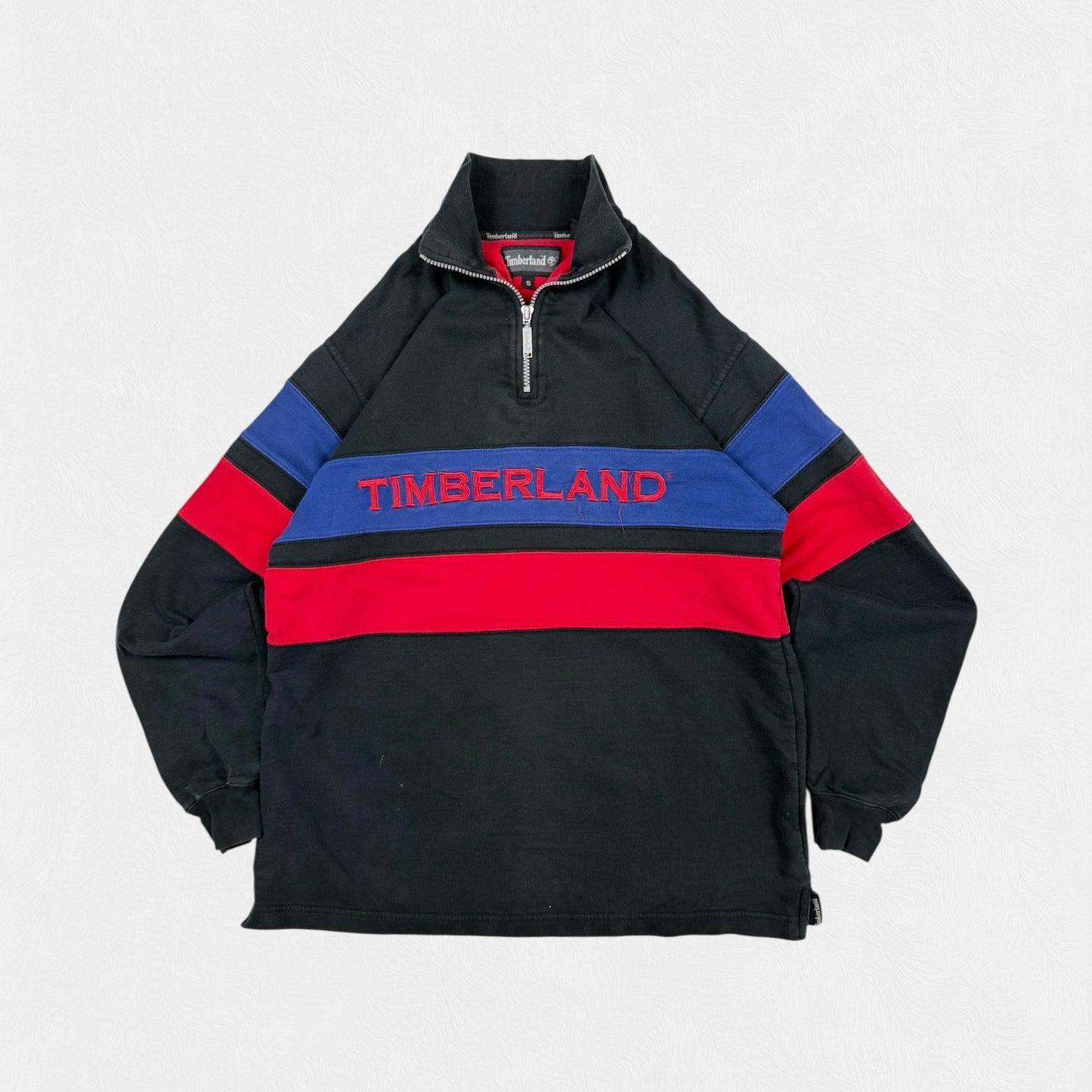 Vintage 90s Timberland spell out quarter zip sweatshirt (S)