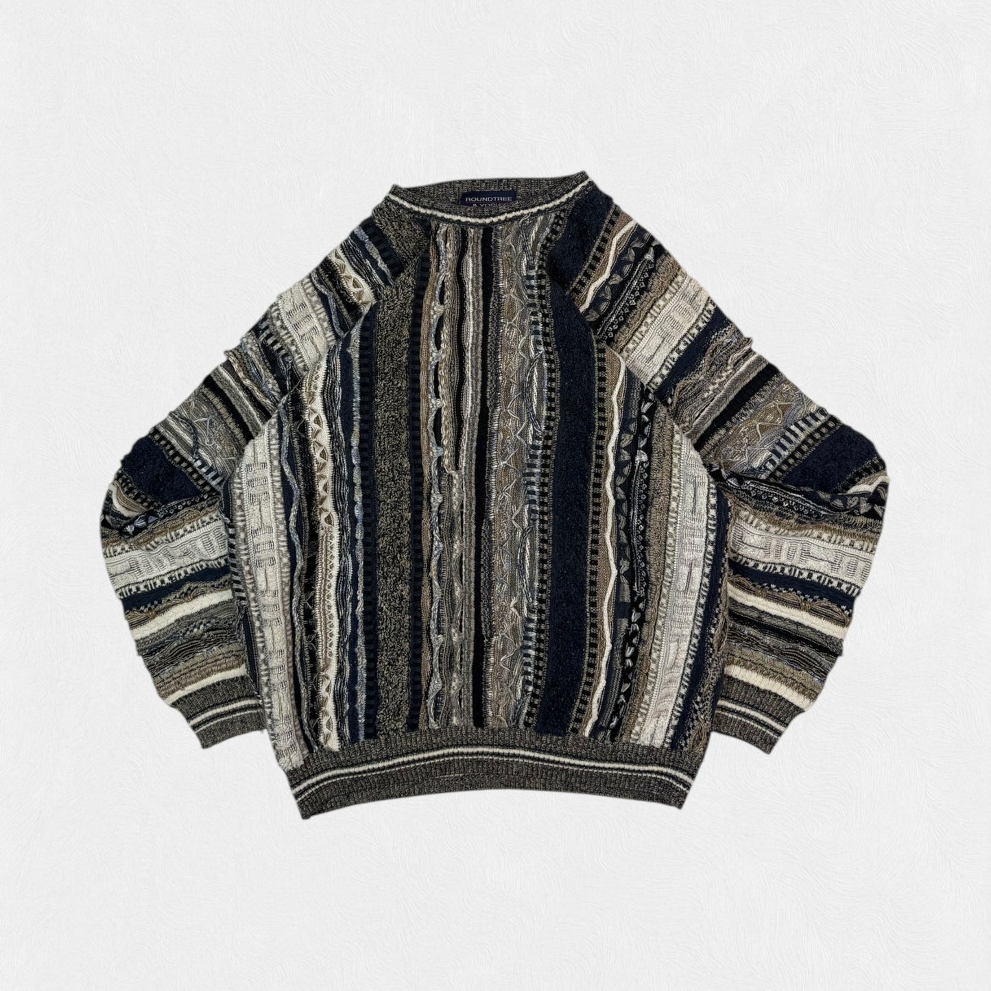 Vintage Coogi style abstract knit sweater (XL)