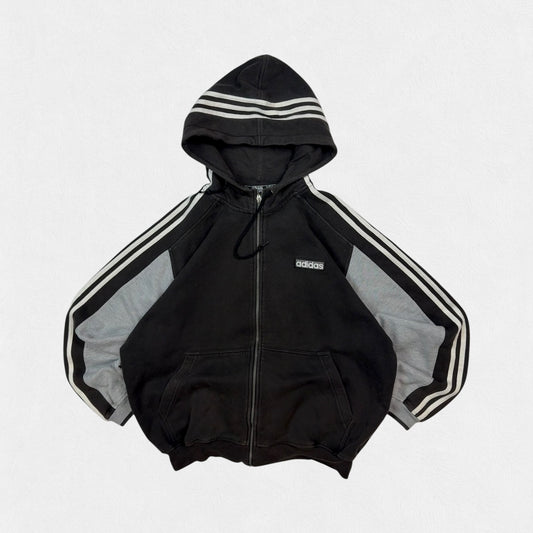 Vintage 90s Adidas originals zip up hoodie (L)