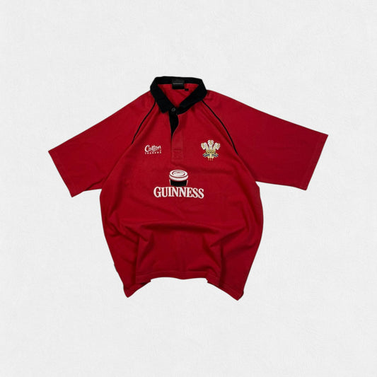 Vintage Wales Guinness Cotton Traders rugby shirt (XL)