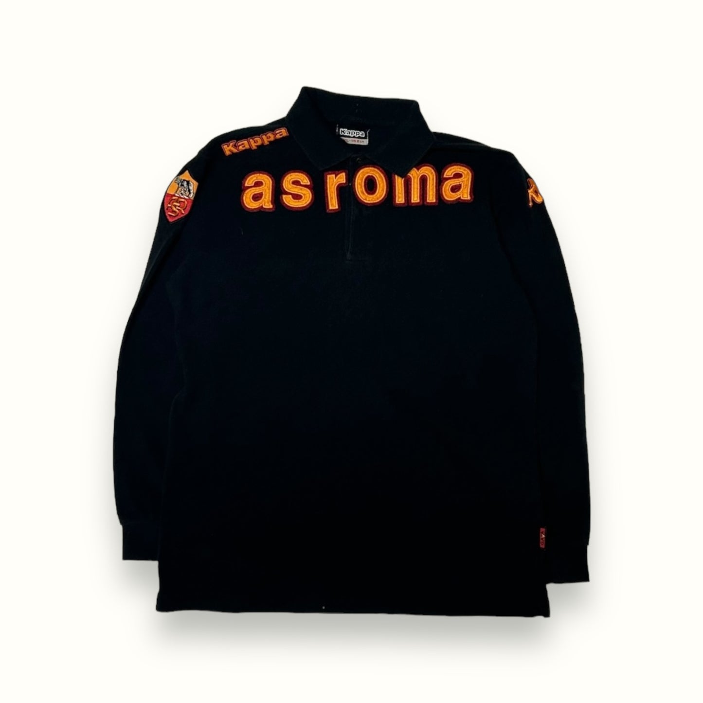 Vintage AS Roma Kappa l/s polo shirt (S)