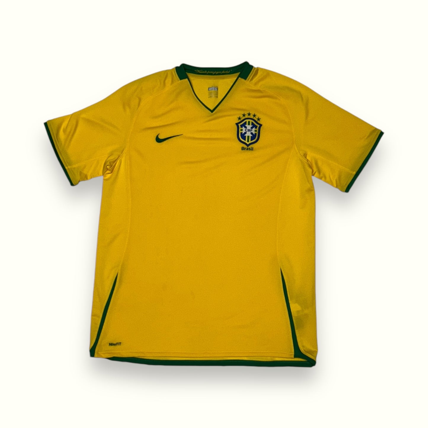 Vintage Brazil 2008/10 Nike home football shirt (L)
