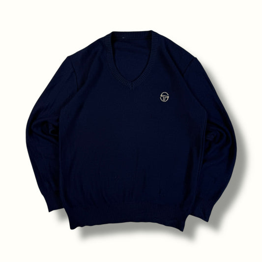 Vintage Sergio Tacchini v neck knit sweater (M)