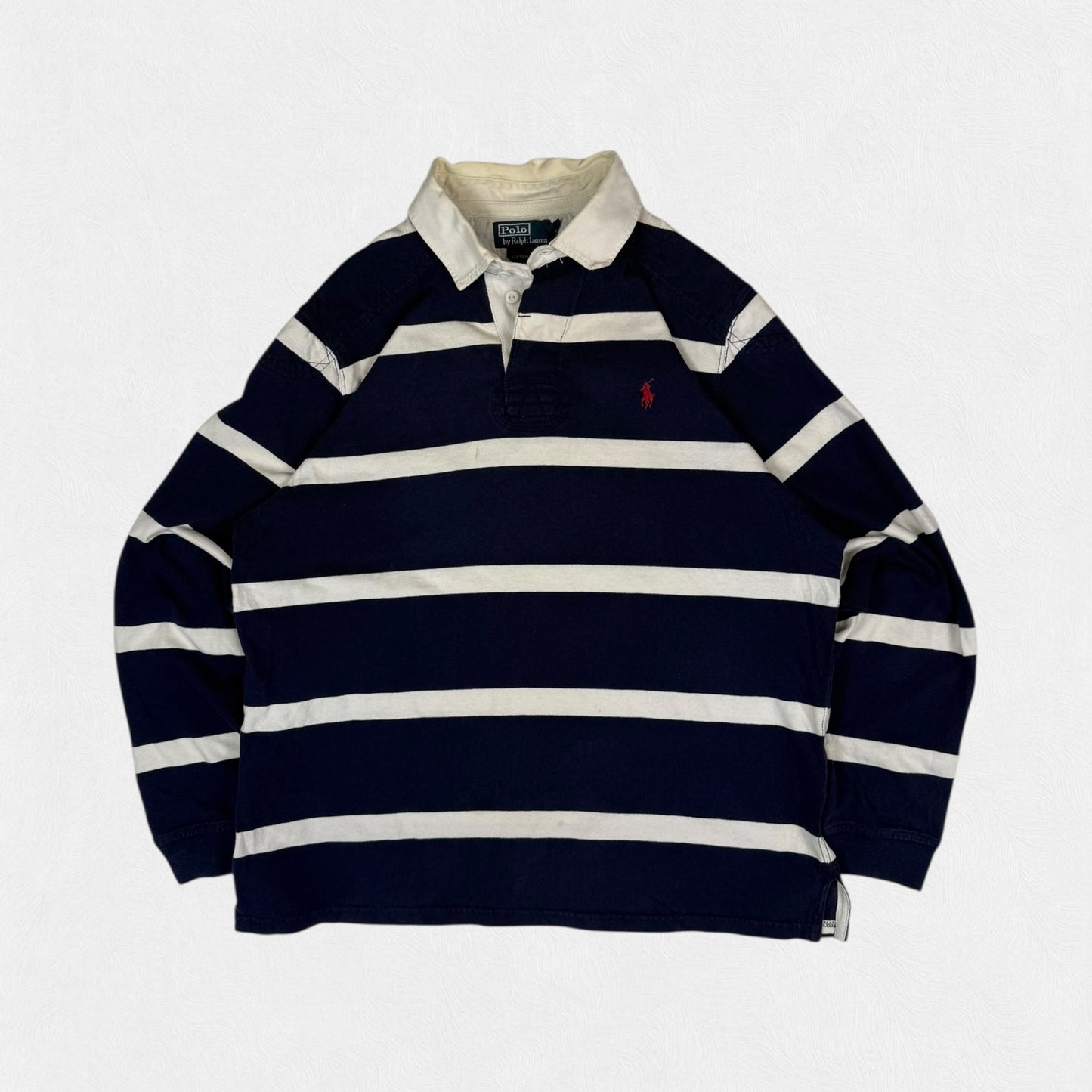 Vintage 90s Polo Ralph Lauren striped rugby polo (XL)