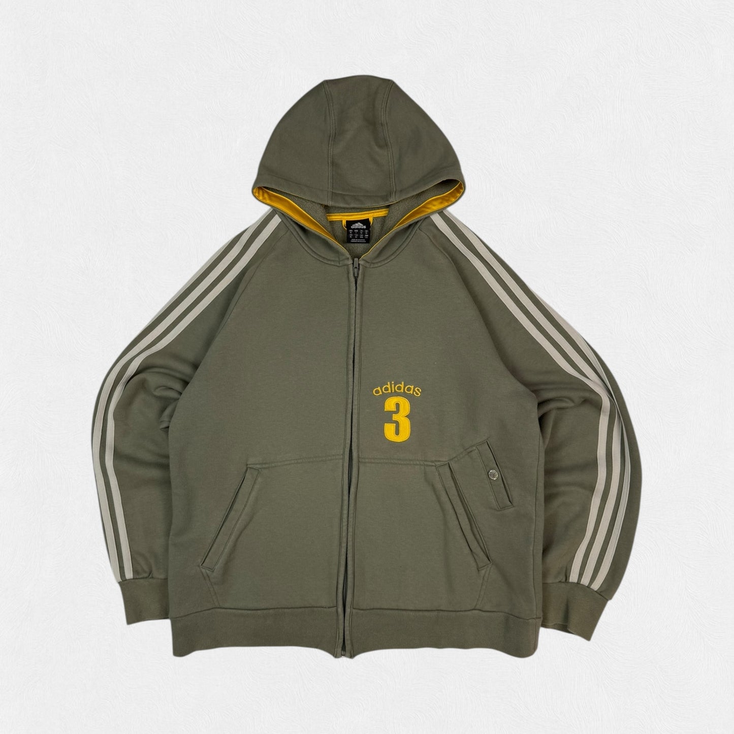 Vintage Adidas spell out full zip hoodie (XL)