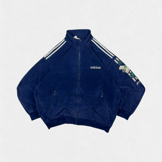 Vintage 90s Adidas originals velour track top (L)