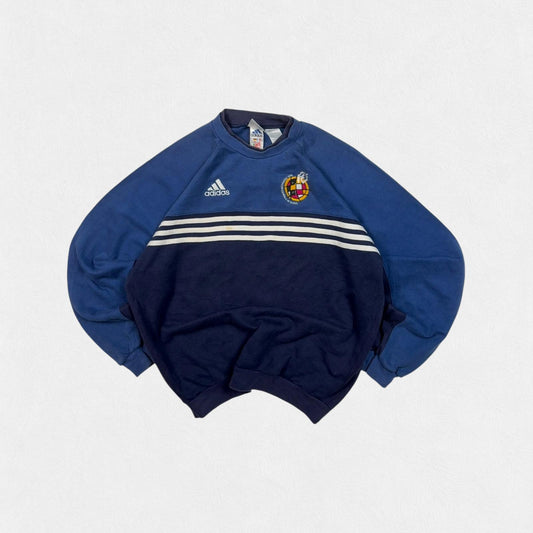 Vintage Spain 1998-00 Adidas football sweatshirt (L)
