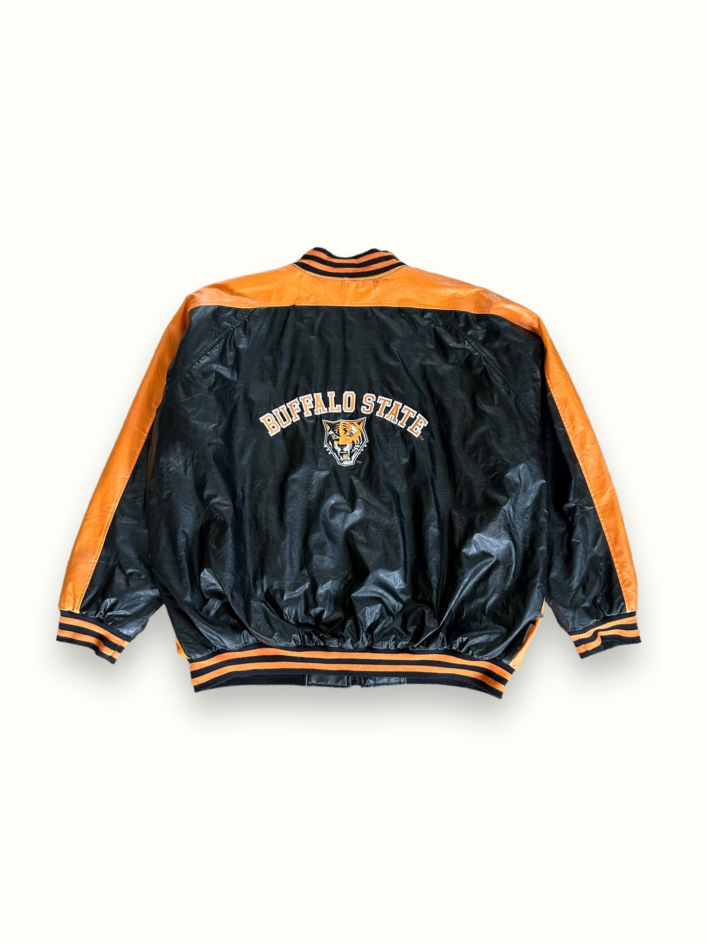 Vintage Steve & Barry's Buffalo state leather jacket (3XL)