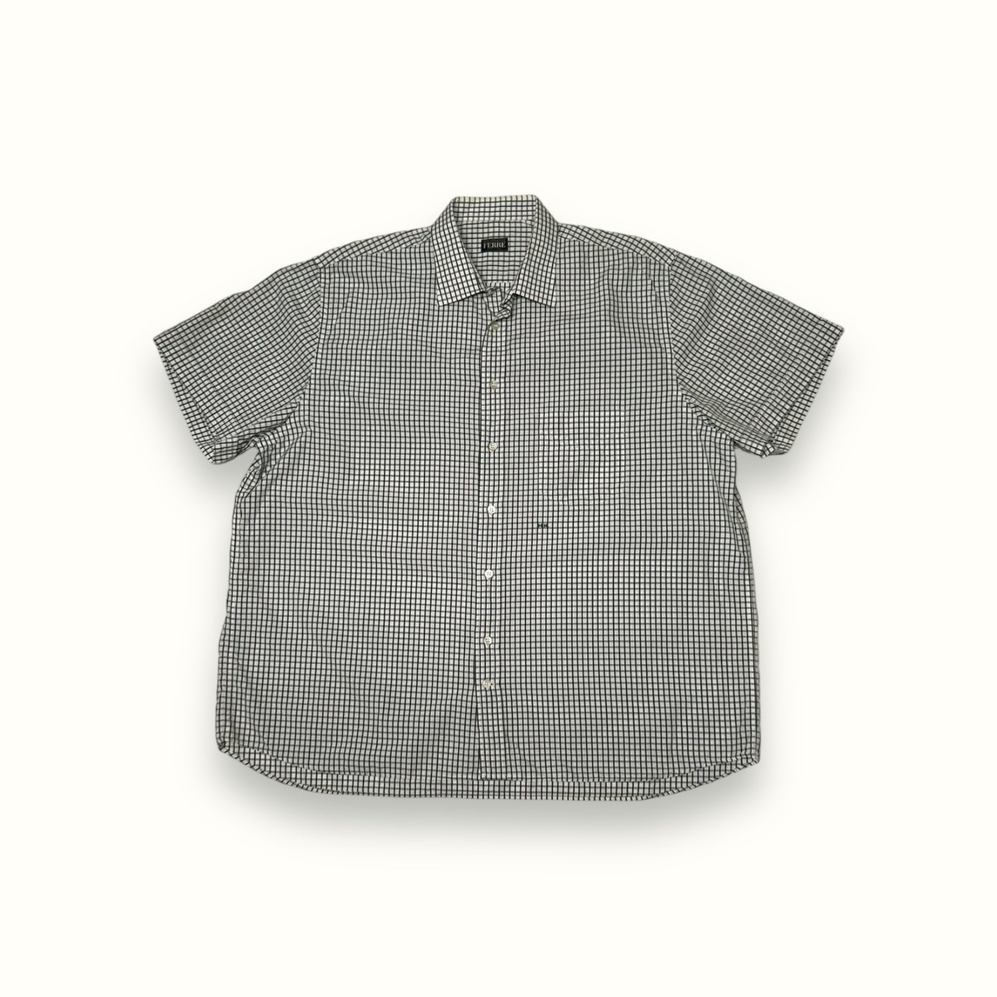 Vintage Gianfranco Ferre short sleeve check shirt (XXL)