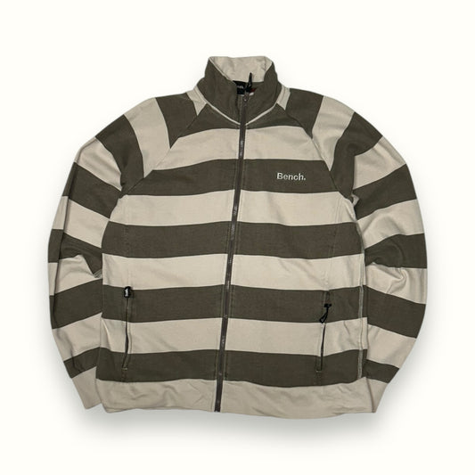 Vintage Bench striped full zip sweatshirt (L)