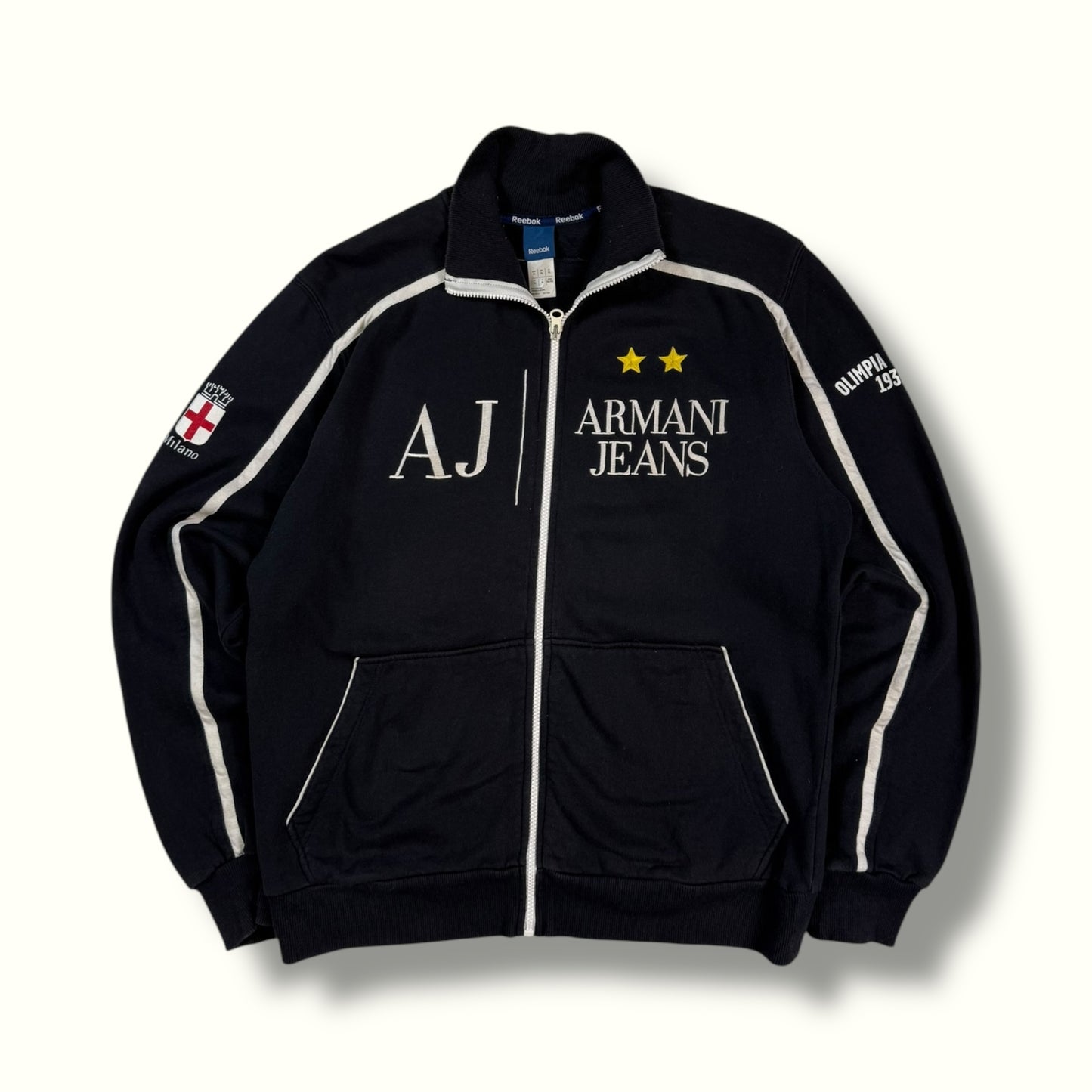 Reebok x Armani Jeans spell out track top (XL)