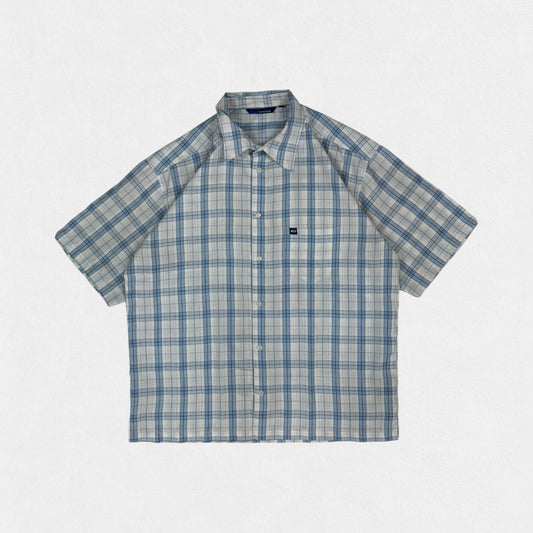 Vintage Quiksilver short sleeve checkered shirt (XL)