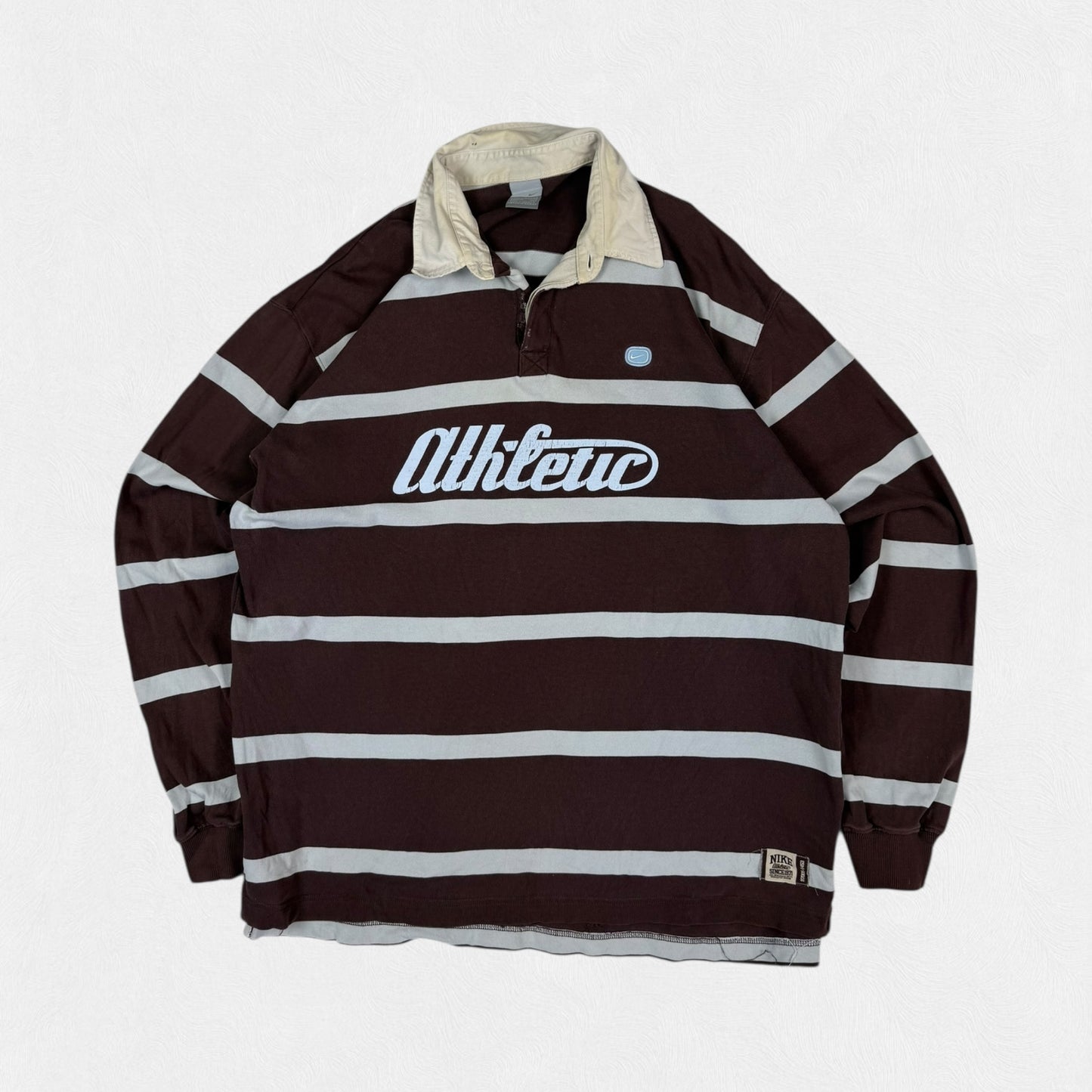 Vintage Nike athletic striped rugby polo (XXL)