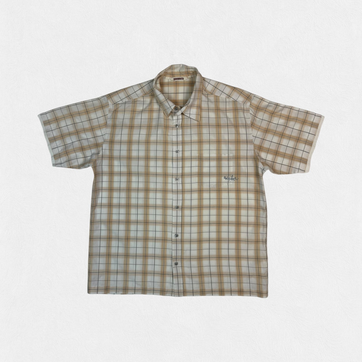 Vintage Quiksilver checkered short sleeve shirt (XL)