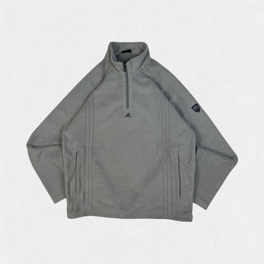 Vintage Adidas centre logo quarter zip fleece (M)