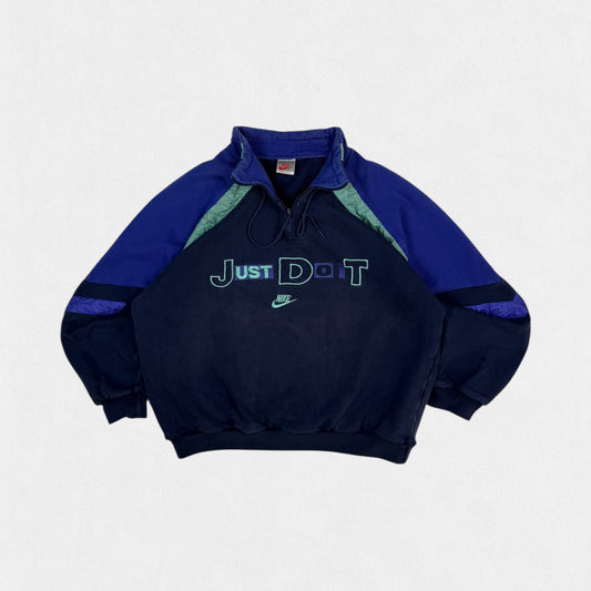 Vintage 80s Nike Just do it quarter zip sweatshirt (M)