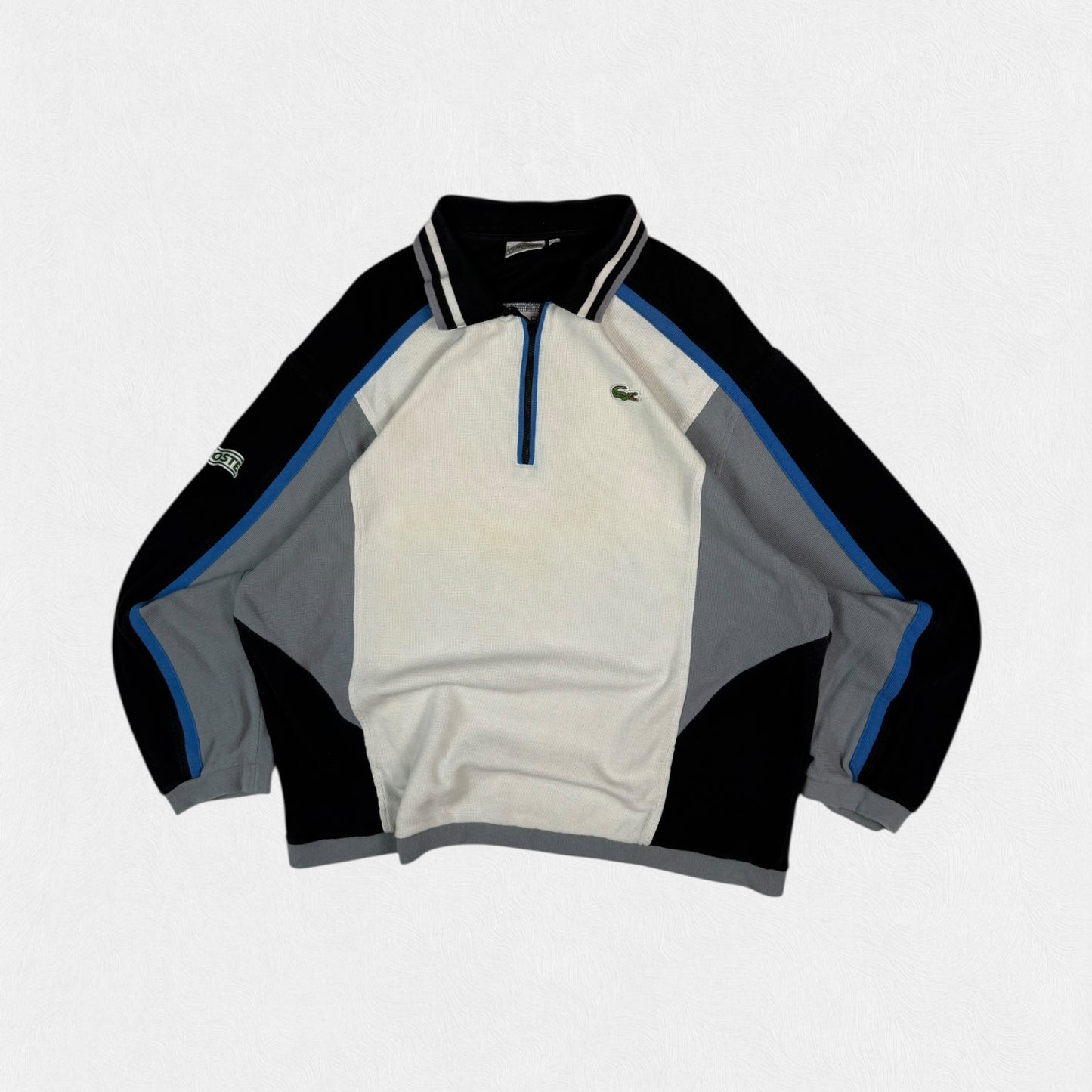 Vintage Lacoste sport colour block quarter zip sweatshirt (L)