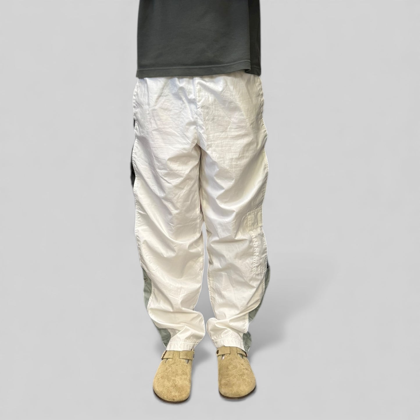 Vintage 90s Nike side stripe baggy track pants (M)