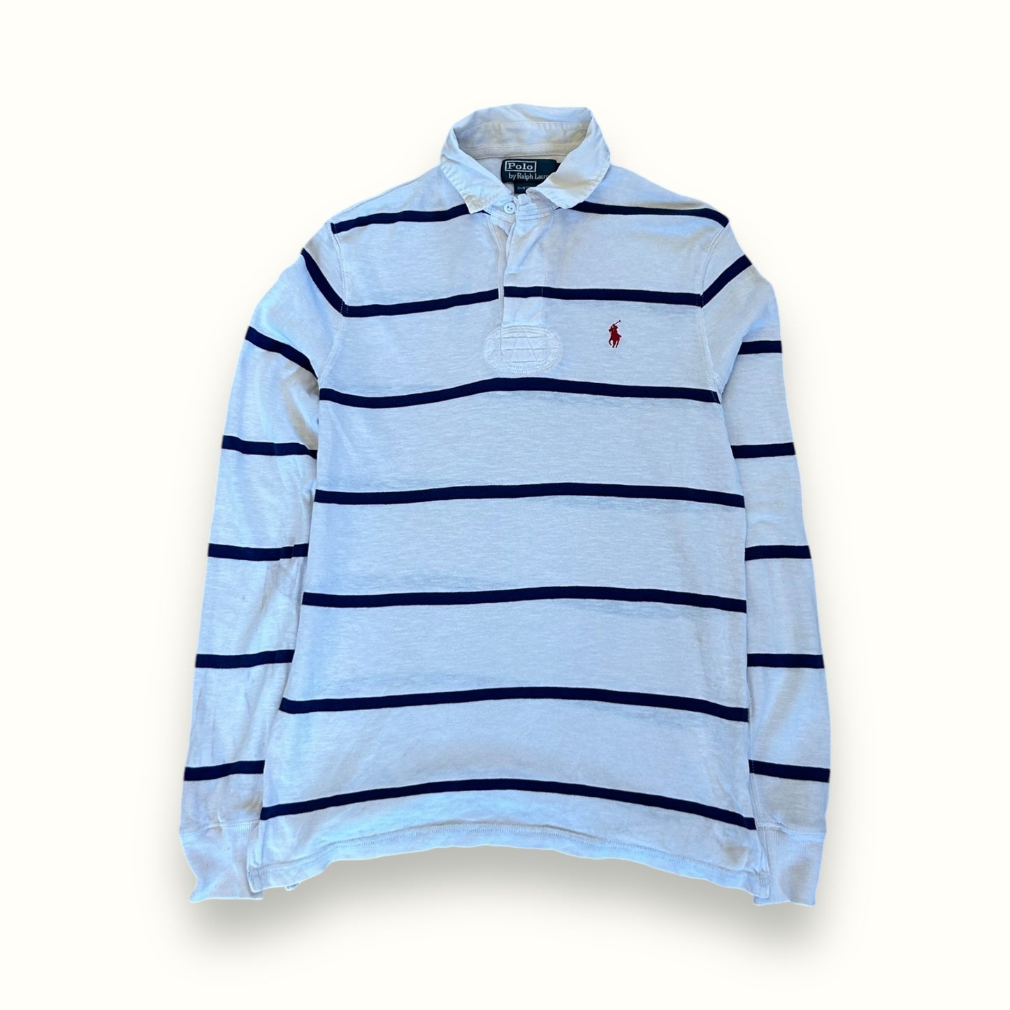 Vintage Ralph Lauren striped rugby polo shirt (S)