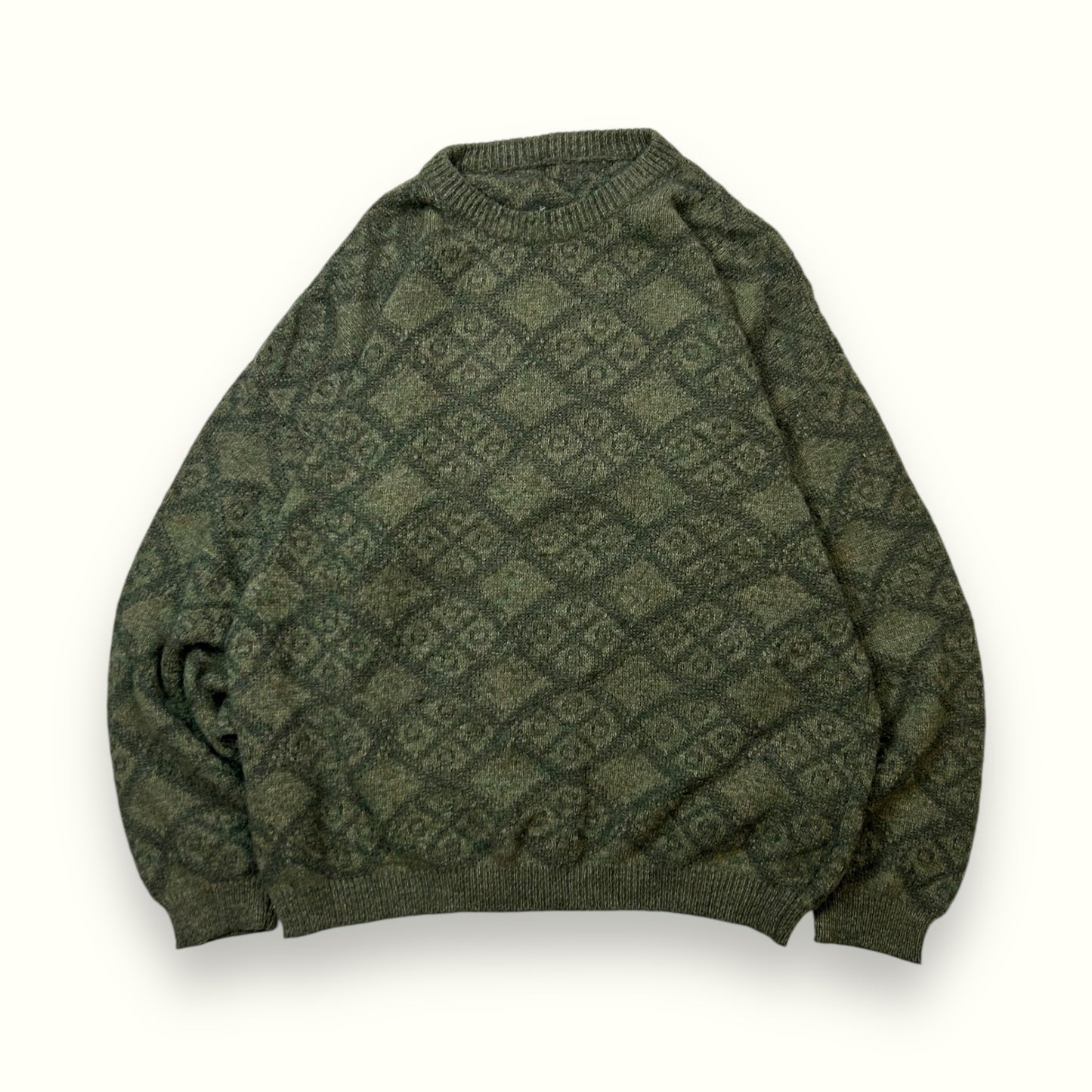 Vintage abstract knit sweater (L)