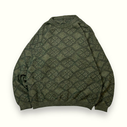 Vintage abstract knit sweater (L)