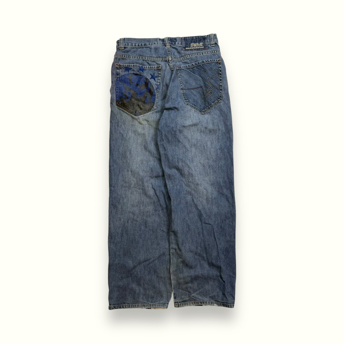 Vintage ARME Welcome to the hood baggy jeans (W32)