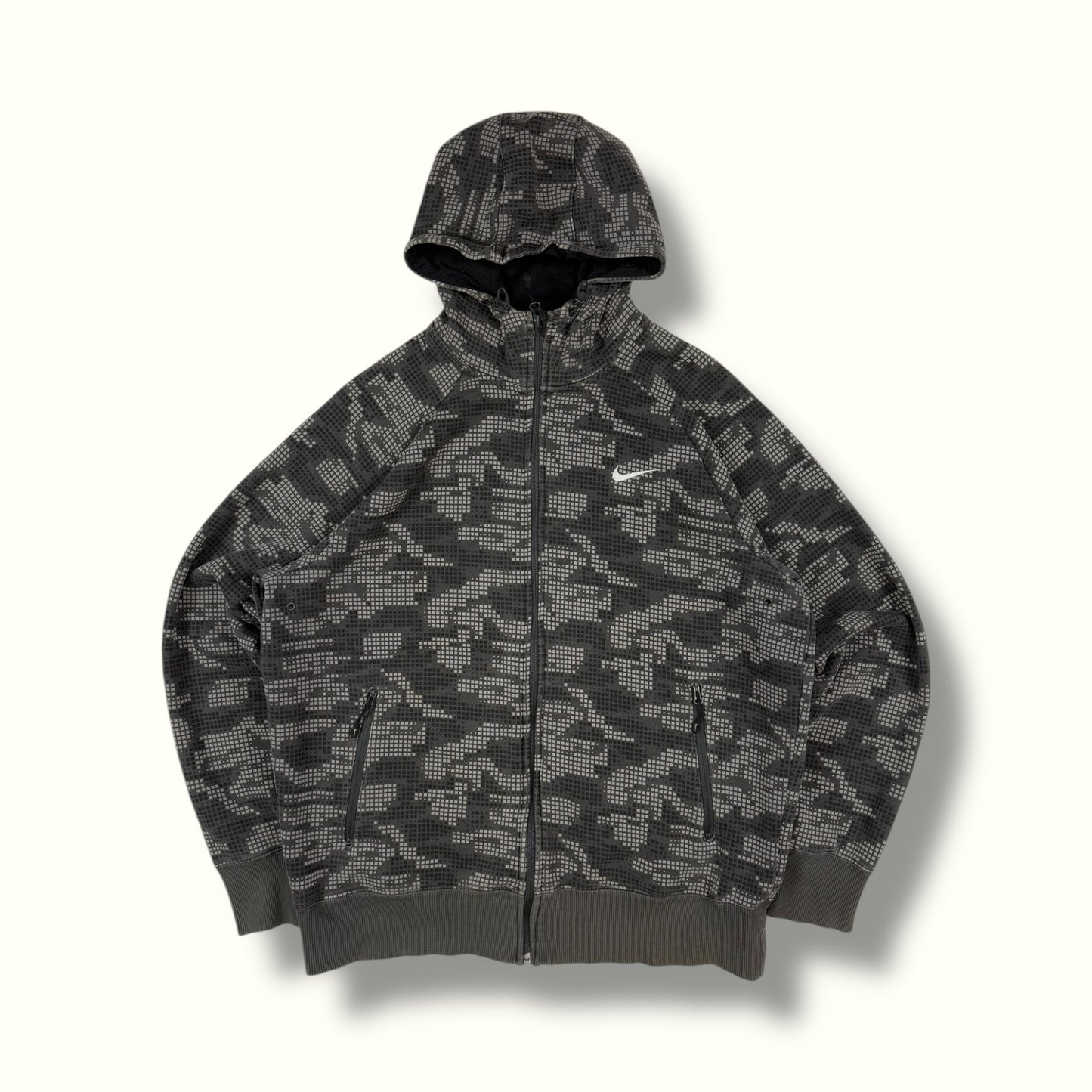 Nike digi camo full zip hoodie (L)