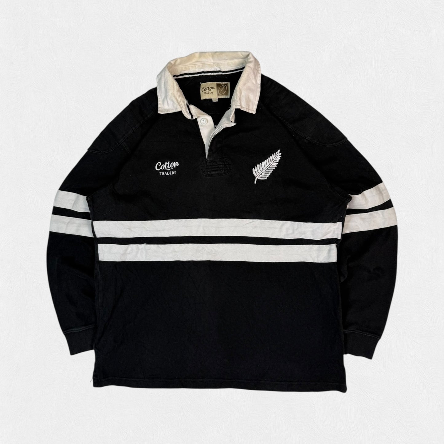 Vintage New Zealand all blacks Cotton Traders rugby shirt (L)