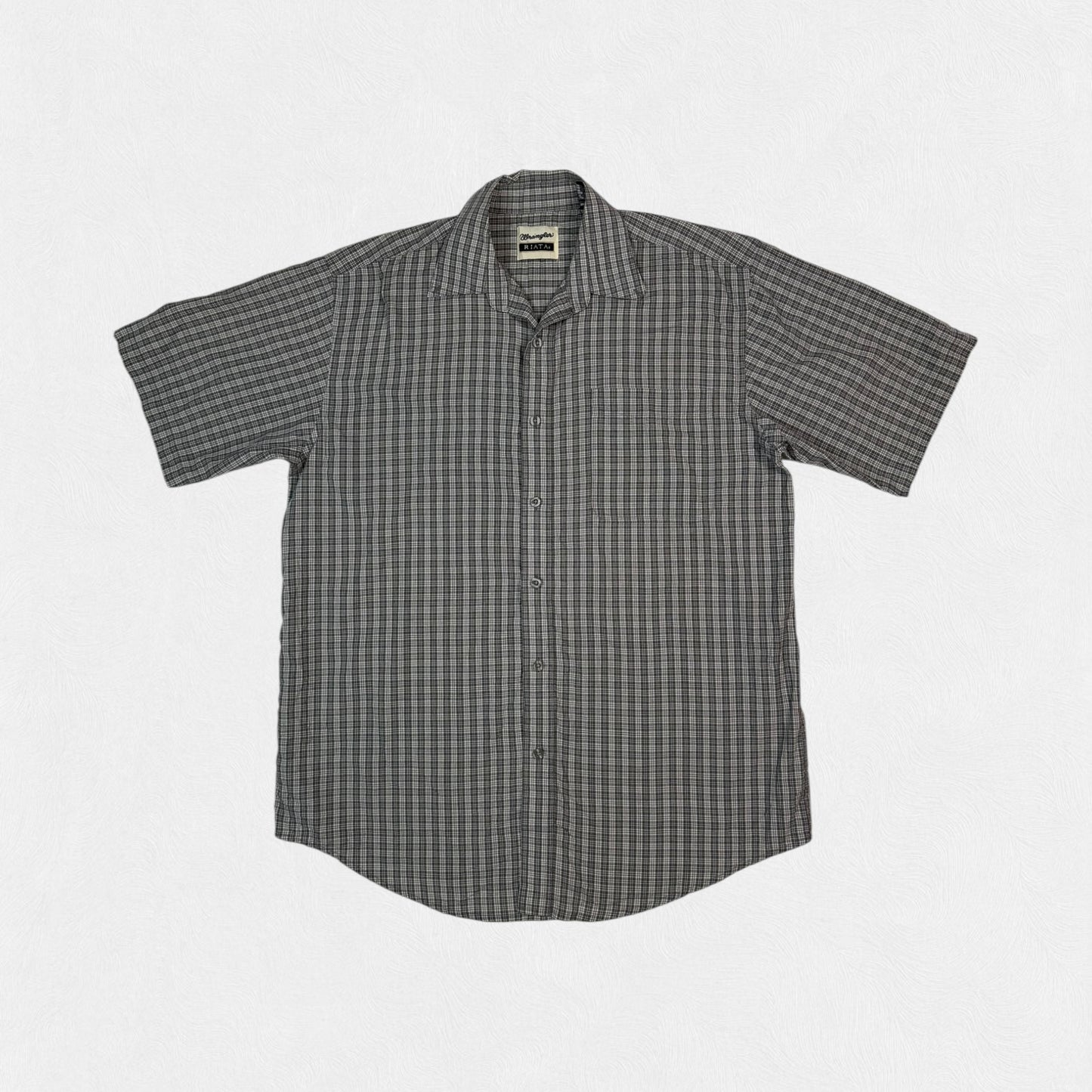 Vintage Wrangler checkered short sleeve shirt (L)